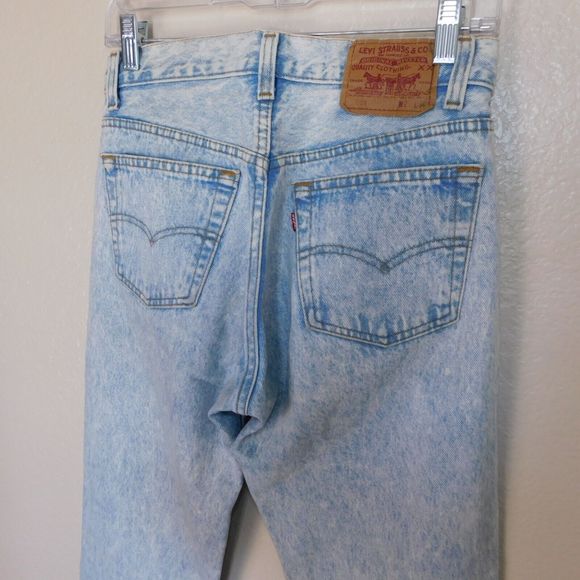 Levis 501 XX Jeans Size 29 x 34 Acid Wash USA Made 1999 Vintage 90s Faded Denim - Picture 12 of 16